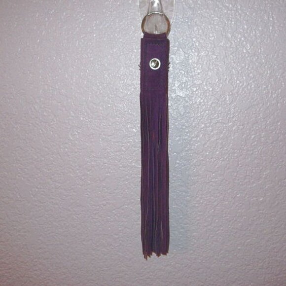 Vtg Harley Davidson Motorcycle Rally Laughlin Keychain Ring Fob 2001 Suede Biker - Picture 5 of 7